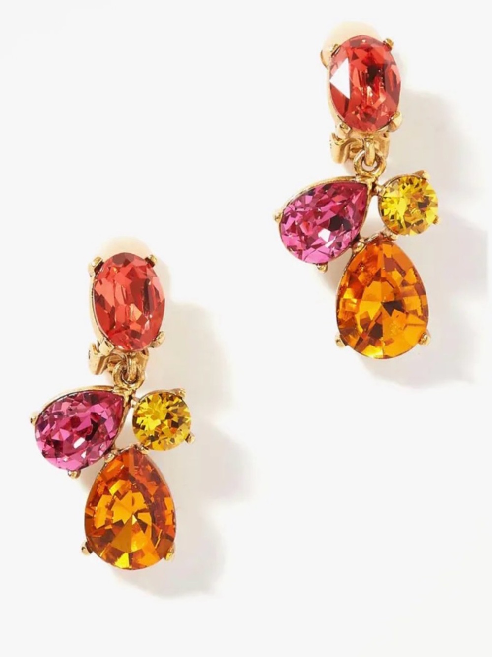 Oscar de la renta clip on earrings